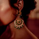 Gul-E-Bahar Earrings Green/Gold color