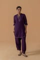 Patola Poise Kurta Set Purple color