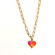Happy Heart Pendant Pink color