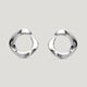 Squircle Orange Peel Stud Silver color