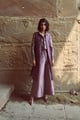Brocade Jacket Aubergine color