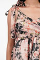 Peach Carnation Printed Dress Peach/Black color