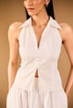 White Collar Top White color