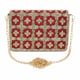 Jaal Gold Clutche Maroon color