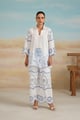 Aster Poplin Cotton Embroidered Matching Set White color