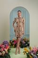 Love Shack Dress Beige Floral color