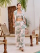 Josas Toile Co-Ord Set Ivory/Green color
