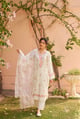 Nalini - Ivory White Chanderi Embroidered Suit Set Ivory/Pink color
