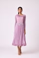 Elanor Ruffle Dress Onion Pink color