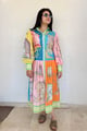 Pixel Dress Blue/Pink/Orange color