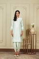 Ayanna - Short Kurta with Dhoti Frosty Green color