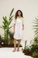 Oliver Applique Dress Bright White color