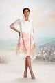 Bubble Flower Zoro Jacket Dress Off White/Pink color