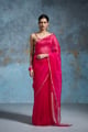 Palasha Organza Hot Pink Sarees Pink color