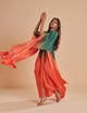 Giselle Co-Ord Set Orange/Green color