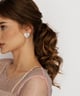 Diamond Mini Heart Studs Silver color