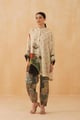 Iris Linen Crepe Matching Set Beige color