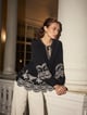 Nancy Embroidered Top Black color