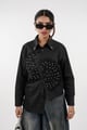 Radiant Black Asymmetric Shirt Black color