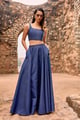 Denim Maxi Skirt Indigo color