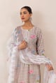 Cotton Ghingham Check with Floral Buta Kurta Set - CHHIPA JAIPUR - Image 1