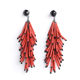 Fringe Earring Red color