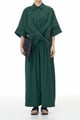 Basil Green Twisted Co-Ord Set Green color
