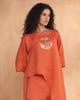 Luna Long Top Orange color