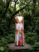 White One-Shoulder Hibiscus Printed Maxi Dress - POPPI - Image 1