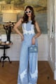 Lauren Halter Jumpsuit Blue color