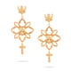 Skull Floral Earrings Gold color