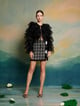 Crane Tulle Ruffle Jacket Black color
