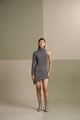 Olive Asymmetric Dress Grey color