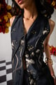 Celestial Waistcoat Black color