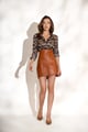 Amber Orange Croc Texture Skirt Burnt Orange color