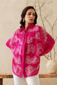 Organza Embroidered Top Magenta color