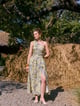 Kim Printed Dress Yellow color