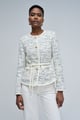 Tweed Trench Coat White color