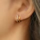 2 In 1 Piercing Earrings, Irena Gold color