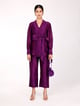 Deep Purple Chand Wrap Co-Ord Set Purple color