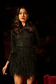 Black Sequin Feather Dress Black color