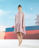 Shirt Pleats Dress Mauve color