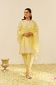 Zaisha - Short Kurta with Dhoti Lemon Yellow color