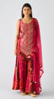 Deep Crepe Embroidered Sharara Set Pink color