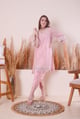 Soft Petal Pink Grace Kurta Set Onion Pink color