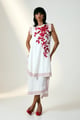 Marsala - Layered Midi Dress White color