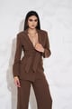 Haley Tie up Blazer Brown color