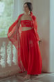 Amber Jacket Set Red color