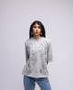 Oversized Embellished T-Shirt Grey color