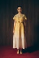 Florien Golden Dress Yellow/Ivory Ombre color